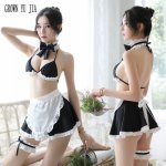 Erotic Women Backless Maid cosplay Sexy uniform porno temptationmaid french maid uniforms skirt japanese lingerie sex play skirt