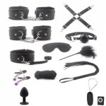 Sex Toys for Woman SM products leather bdsm handcuffs fur korek nipple clamps bell bondage mouth gag plug sex mask whip