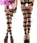 Sexy long stockings Lingerie Babydoll dress Underwear Chemises Teddies Bodysuits Sleepwear+G-string+handcuffs