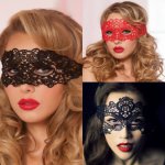 2019 Hot Sexy Lace Masks Hollow Out Lingerie Sexy Black white red Women Sexy Lingerie Cosplay Party Masks Eye Mask