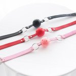 Open Mouth Gag Ball Harness Restraints Leather Erotic Games Oral Fixation Fetish BDSM Bondage Sex Toys For Couples Sexy Products