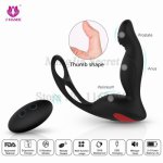 Wireless Remote Control Powerful Vibrating Male Prostate Massager with Ring Vagina Anal Vibrators Sex Toys for Man Masturbator