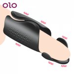 OLO Cock Enlargers Exercise Device Penis Pump Vibrator Male Time Delay Train Masturbator 10 Speed Sex Toys for Men Adult Product