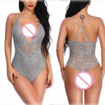See-through lace lingerie sexy hot erotic underwear babydoll sex dress costume lingerie teddy porno bodysuit plus size for women