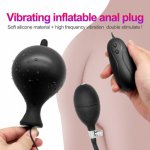 Inflatable Anal Plug With 10 Speed Vibrator For Woman G spot Stimulator Anal Dilator Butt Plug Sex Toy For Men Prostate Massager