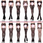 Morease Sexy lingerie lace transparent straps stockings black sexy free from the waist fishing net stocking non-slip garter belt