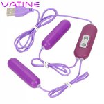 VATINE USB Vibrator Double Vibrating Egg Bullet Vibrator Anal Clitoris Stimulator Jump Egg Sex Toys for Couples Women