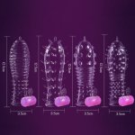 Vibrating Cock Rings Penis Ring Vibrator for Penis Enlargement Delay Condom Penis Sleeve Male Chastity Cage Sex Toy for Men