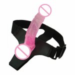 Realistic Dildo with Suction Cup Adjustable Leather Belt Anal Plug Butt Wearable Penis Adult Sex Toy for Lesbian Women Men