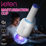 Leten, Leten Smart Pulse Male Masturbators Cup Realistic Vagina Pussy 10 Rotation Modes Flashlight Vibrator Stroker Sex Toys For Men
