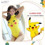 Anime pikachu Swimsuit Pokemon kawaii Suit Woman girl Bikini Sexy Swimwear Cosplay Costumes