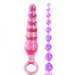Silicone Beads Anal Plug Dildo Sex Toy Massager Butt Waterproof Pink Purple Stimulator Adult Sex Toy for Women Men