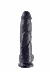 Pipedream King Cook - Sztuczny penis czarny , jądra, PVC - 26cm