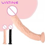 VATINE Big Size Suction Cup Realistic Huge Penis Crystal Jelly Dildo Anal Dildo Sex Toys for Woman Soft Silicone