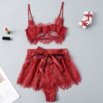 Babydoll Porno Costumes Women Hot Erotic Bra Crotch And Short Lace Lenceria Transparent Underwear Baby Doll Sexy Lingerie