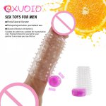 EXVOID Clitoris Stimulate Vagina Stimulate Penis Vibrator Ring Penis Extender Enlarger Vibrating Cock Silicone G-spot Massager