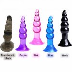Beaded Anal Plug Massager Silicone Anal Sex Toys for Women Men Adult Novelty  Butt Plug Sex Toys