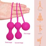 Three-piece Kegel Ball Soft Silicone Exercise Machine Sex Shop Vagina Tightening Leak-proof G-spot Stimulator Sex Toys for Woman