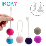 Ikoky, IKOKY 5pcs/set Kegel Ben Wa Ball Vaginal Tight Exercise Machine Smart Geisha Ball Silicone Sex Toys for Women Adult Products