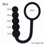 Anal Ball Butt Plug Large Size Black Anal Beads Silicone Anal Sex Toys Male Prostate Massager Anal Plug Gay Lesbian Erotic Toys