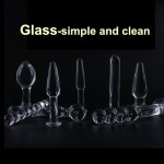 Dingye Glass Dildo Butt Plug Glass Anal Sex Toys