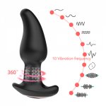 Wireless Remote Butt Plug Outdoor Anal Sex Toys Anal Plug Vibrator Prostate Beads Massager Silicone Vibrating Butt Plug