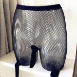 Sexy Lingerie Sissy Fetish Mens Small Mesh Fishnet Pantyhose with Penis Sheath Seamless Tights Stockings