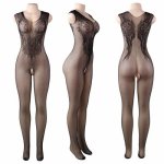 Sexy Open Crotch Small Mesh Bodystocking Women Erotic Lingerie Babydoll Crotchless See Through Bodysuit Underwear Fetish Costume