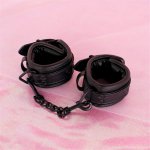 PU Leather Retro Adjustable Handcuffs Ankle Cuff Restraint BDSM Bondage Set Slave Adult Products Collar Sex Toy For Couple Women