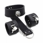 BDSM Sexual Party Accessories Fetish Handcuffs Wrist Cuffs to Neck Collar Restraints Bondage Sex Toys for Women GN252400224