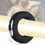 Vibrating Penis Ring Silicone Cockring Delay Ejaculation Erection Lock Ring Penis Vibrator Long Lasting Erotic Sex Toys for Men