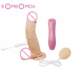 TPE Realistic Simulation Dildo Wearable Stimulation Massager Adult Sex Toys Spray Masturbation Penis with Knob for Men and Women