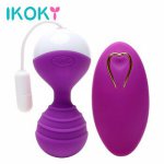 Ikoky, IKOKY Wireless Remote Control Vibrator Kegel Ball Sex Toys for Women Ben Wa Ball Vaginal Tight Exercise  Vibrating Egg