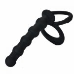 New double ring silicone pull beads g point back court female male anal anal plug male anal sex toys