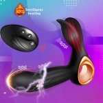 Electric Shock Pulse Prostate Massage Vibrator Sex Toy For Men Gay Wireless Remote Control Anal Butt Plug Stimulator Masturbator