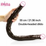 Super Long Double head Dildo Jelly Realistic Dildo Double Ended Dildo Flexible Big Penis for Lesbian Women Masturbator Sex Toys