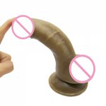 HOWOSEX 20.5*4.5cm Huge Realistic Dildo Soft Penis Dong with Suction Cup for Women Masturbation Lesbain Sex Toy female toys