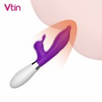 G Spot Dildo Rabbit Vibrator for Women Orgasm Adult Toys Silicone Waterproof Female Vagina Clitoris Massager Sex Toys For Women