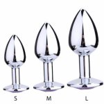 3pcs/Set Small Medium Big Stainless Steel Metal Anal Plug Dildo Sex Toys Products Butt Plug Gay Anal Beads Sex Shop Multicolor