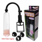 Cheap Transparent Penis Enlargement Pumps Cock Dick Pro Extender Vacuum Massager Male Massage Care Pump vagina Sex Toys For Men