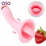 OLO Tongue Vibrator Blowjob Oral Licking Clitoris Stimulator Nipple Vagina Massage 10 Speed Female Masturbator Sex Toy For Women