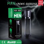 Electric Penis Pump Kit Vacuum Extender Male Booster Enlarger Massager with Masturbation Cup Penis Ring USB Sex Toys for Men