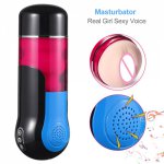 Pocket Pussy Male Masturbator Cup 7 Powerful Vibration Masturbation Cup Realistic Vagina Pussy Stroker for Men