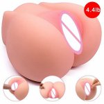 Male Masturbator Pocket Pussy Ass 3D Realistic Buff Anal Stroker and Virgin Vagina Sex Toy Masturbation with 2 Holes Tight Anal