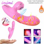 Double Waterproof Vagina Vibrator Soft Anal Dildo Magic Wand Stimulator Clitoris Massager Nipple Sucker Sex Product for Adults