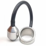 Stainless Steel Anal Balls Butt Plug With Cock Ring Silicone Tube G Spot Stimulator Sex Toy For Men Anal Dilator Buttplug