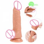 190*40mm Penis Suction Cup Dildo double hardness PVC Simulation Male Penis Dick Female Masturbator Adult Sex Toy For Women