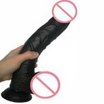 DLX Large Size 33.5*5.5CM Artificial Big Dildos With Strong Suction Cup Horse Dildo Flexible Penis Dick Female Masturbation