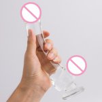 Erotic 9 Inch Big Crystal Glass Dildo Clear Pyrex Glass Large Dick Huge Dildo Realistic Strapon Penis Adult Sex Toys for Woman