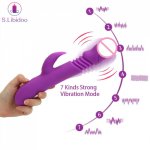 Female  Vibrator Clitoris Stimulator Telescopic Heating Rod Rotating Dildo Massager Sex Toys